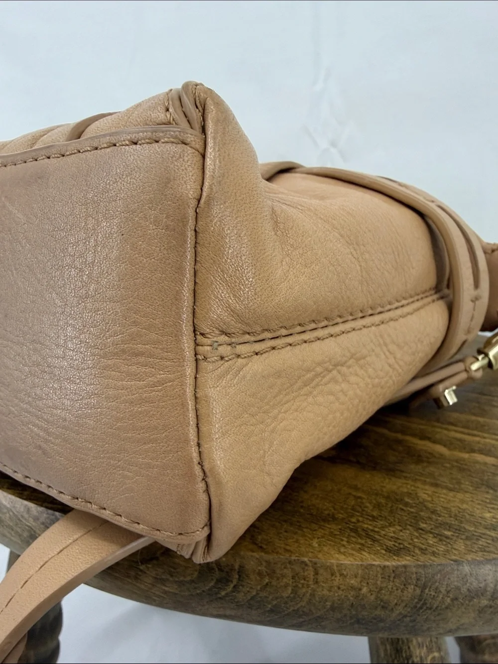 Botkier Flatiron Mini Satchel Small Camel Tan Leather Purse Crossbody Bag